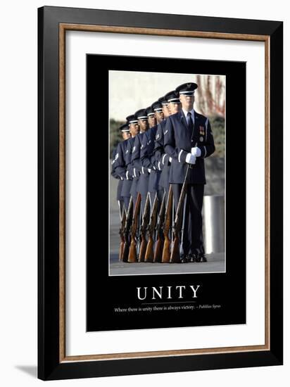 Unity: Inspirational Quote and Motivational Poster-null-Framed Photographic Print