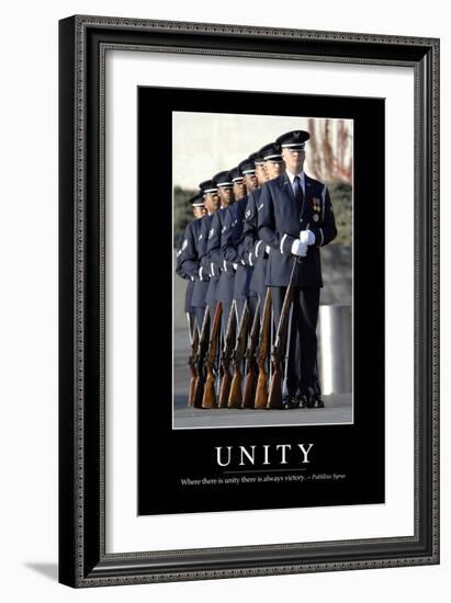 Unity: Inspirational Quote and Motivational Poster-null-Framed Photographic Print