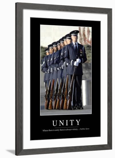 Unity: Inspirational Quote and Motivational Poster-null-Framed Photographic Print