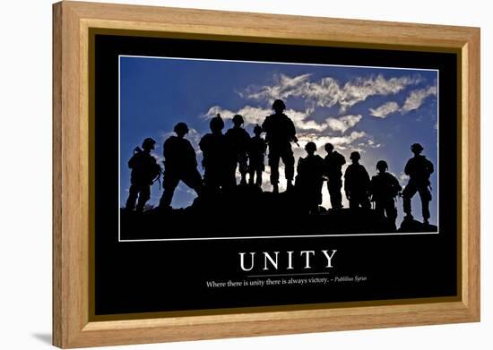 Unity: Inspirational Quote and Motivational Poster-null-Framed Premier Image Canvas