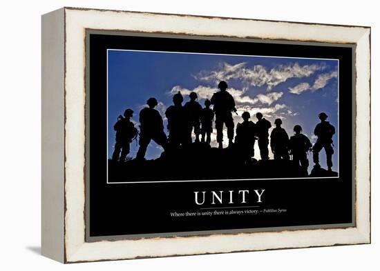 Unity: Inspirational Quote and Motivational Poster-null-Framed Premier Image Canvas