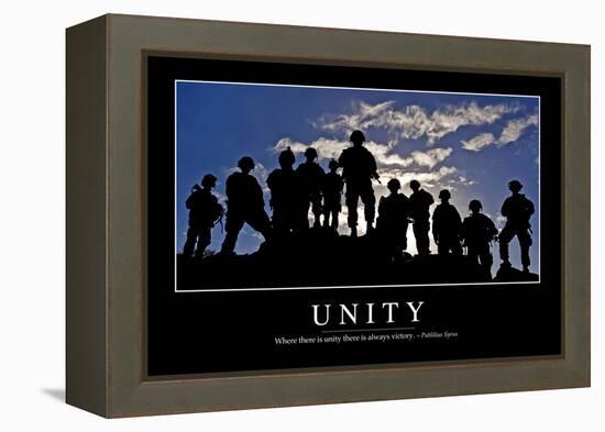 Unity: Inspirational Quote and Motivational Poster-null-Framed Premier Image Canvas