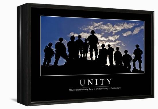 Unity: Inspirational Quote and Motivational Poster-null-Framed Premier Image Canvas