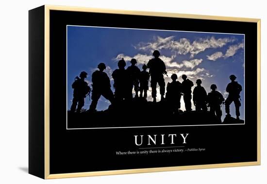 Unity: Inspirational Quote and Motivational Poster-null-Framed Premier Image Canvas