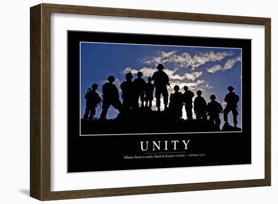 Unity: Inspirational Quote and Motivational Poster-null-Framed Photographic Print