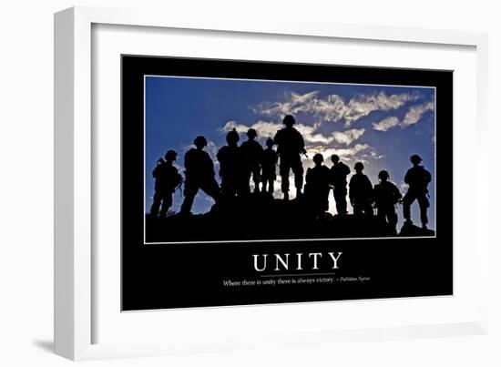 Unity: Inspirational Quote and Motivational Poster-null-Framed Photographic Print