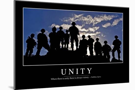 Unity: Inspirational Quote and Motivational Poster-null-Mounted Photographic Print