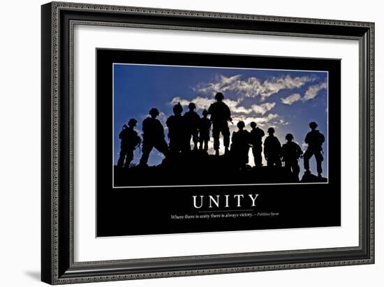 Unity: Inspirational Quote and Motivational Poster-null-Framed Photographic Print