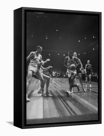 Univ. of Cincinnati Team Captain, Oscar Robertson During Game with Iowa University-Yale Joel-Framed Premier Image Canvas