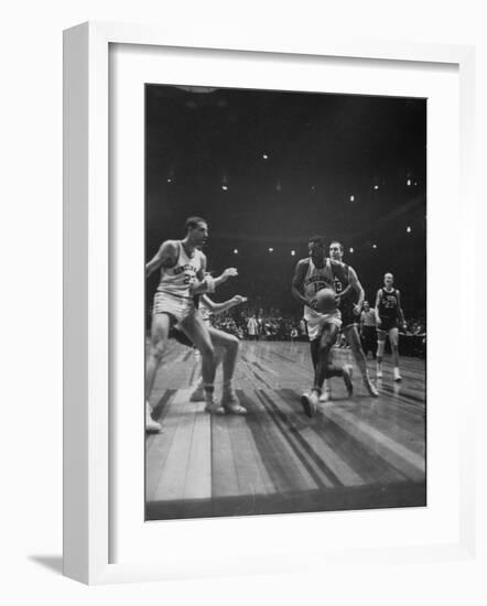 Univ. of Cincinnati Team Captain, Oscar Robertson During Game with Iowa University-Yale Joel-Framed Photographic Print