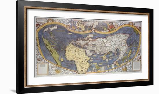 Universalis Cosmographia Secundum Ptholomei Traditionem... [1507]-Martin Waldseemuller-Framed Giclee Print