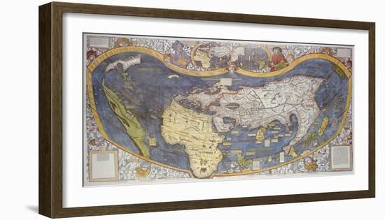 Universalis Cosmographia Secundum Ptholomei Traditionem... [1507]-Martin Waldseemuller-Framed Giclee Print