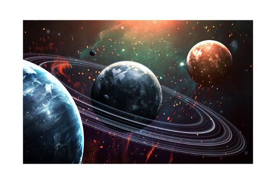 Get Universe Scene With Planets Stars And Galaxies In Outer Space Free Wallpaper Universe Scene With Planets Stars And Galaxies In Outer Space Desktop Wallpaper