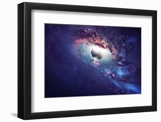 Universe Scene with Planets, Stars and Galaxies in Outer Space Showing the Beauty of Space Explorat-Vadim Sadovski-Framed Photographic Print