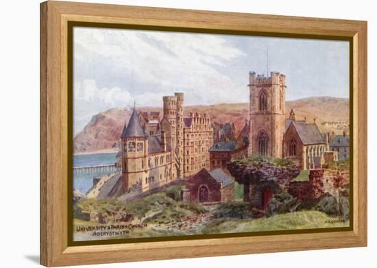 University and Parish Church, Aberystwyth-Alfred Robert Quinton-Framed Premier Image Canvas