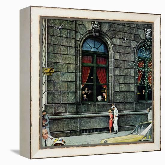 "University Club", August 27,1960-Norman Rockwell-Framed Premier Image Canvas