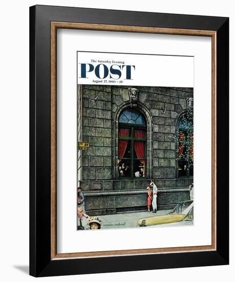 "University Club" Saturday Evening Post Cover, August 27,1960-Norman Rockwell-Framed Giclee Print