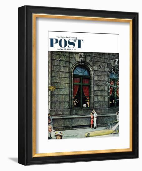 "University Club" Saturday Evening Post Cover, August 27,1960-Norman Rockwell-Framed Giclee Print