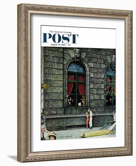 "University Club" Saturday Evening Post Cover, August 27,1960-Norman Rockwell-Framed Giclee Print