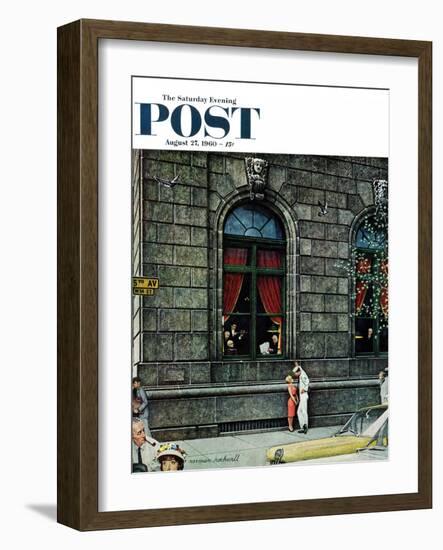 "University Club" Saturday Evening Post Cover, August 27,1960-Norman Rockwell-Framed Giclee Print