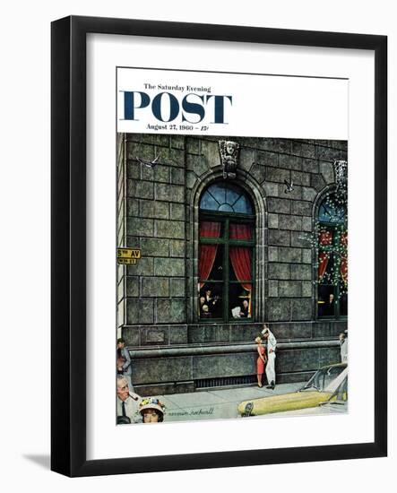 "University Club" Saturday Evening Post Cover, August 27,1960-Norman Rockwell-Framed Giclee Print