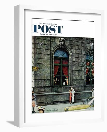 "University Club" Saturday Evening Post Cover, August 27,1960-Norman Rockwell-Framed Giclee Print