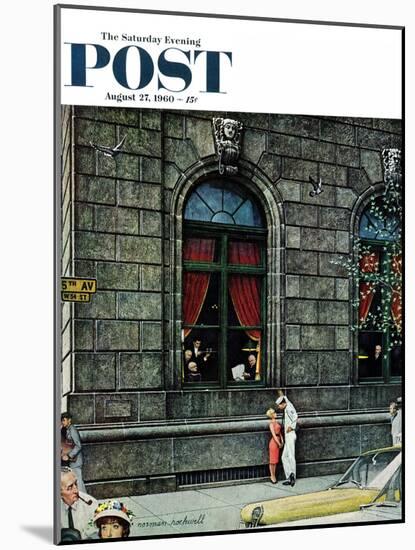 "University Club" Saturday Evening Post Cover, August 27,1960-Norman Rockwell-Mounted Giclee Print