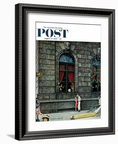 "University Club" Saturday Evening Post Cover, August 27,1960-Norman Rockwell-Framed Giclee Print