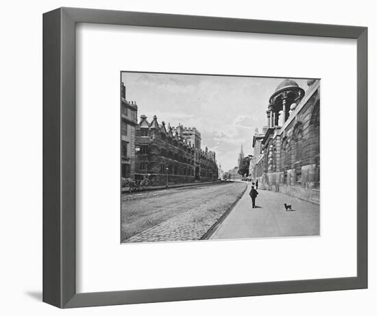'University College from High Street, Oxford', c1896-Unknown-Framed Photographic Print
