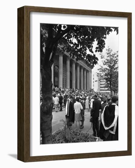 University Graduates Outside Sheffield City Hall, South Yorkshire, 1967-Michael Walters-Framed Photographic Print