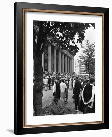 University Graduates Outside Sheffield City Hall, South Yorkshire, 1967-Michael Walters-Framed Photographic Print