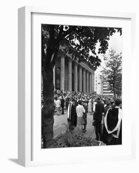 University Graduates Outside Sheffield City Hall, South Yorkshire, 1967-Michael Walters-Framed Photographic Print