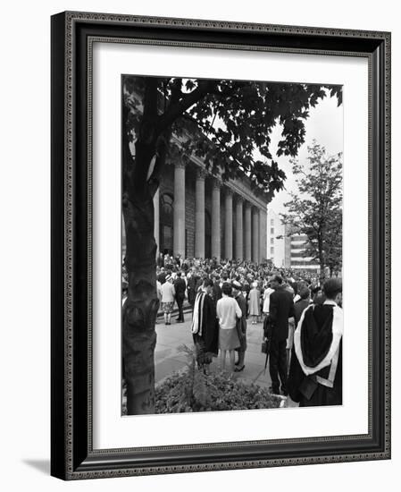 University Graduates Outside Sheffield City Hall, South Yorkshire, 1967-Michael Walters-Framed Photographic Print