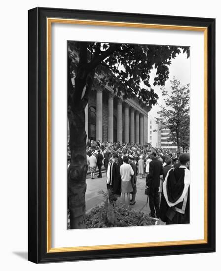 University Graduates Outside Sheffield City Hall, South Yorkshire, 1967-Michael Walters-Framed Photographic Print