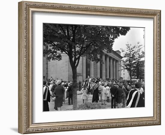 University Graduates Outside Sheffield City Hall, South Yorkshire, 1967-Michael Walters-Framed Photographic Print