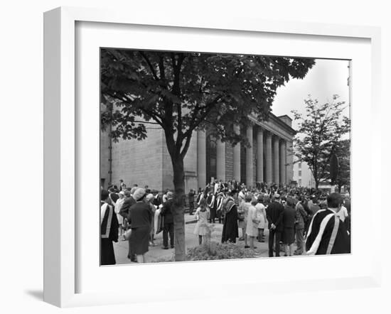 University Graduates Outside Sheffield City Hall, South Yorkshire, 1967-Michael Walters-Framed Photographic Print