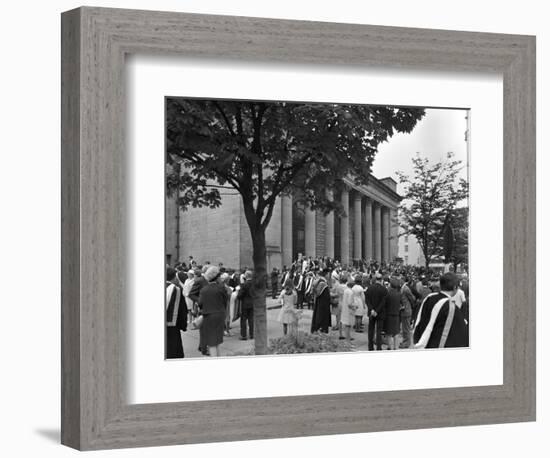 University Graduates Outside Sheffield City Hall, South Yorkshire, 1967-Michael Walters-Framed Photographic Print