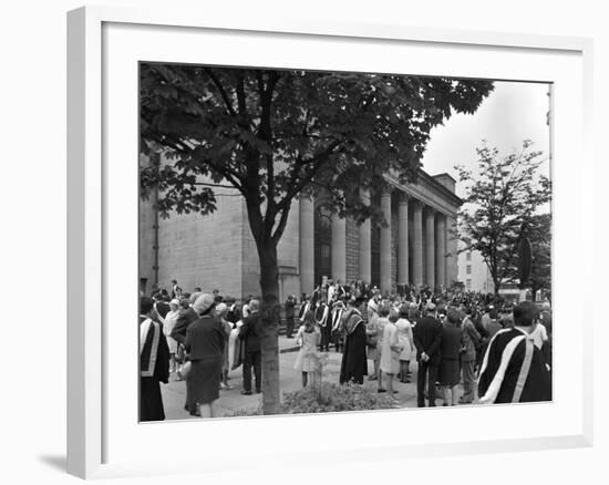 University Graduates Outside Sheffield City Hall, South Yorkshire, 1967-Michael Walters-Framed Photographic Print