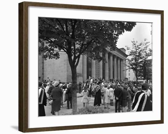 University Graduates Outside Sheffield City Hall, South Yorkshire, 1967-Michael Walters-Framed Photographic Print