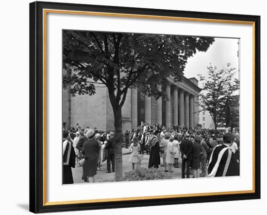 University Graduates Outside Sheffield City Hall, South Yorkshire, 1967-Michael Walters-Framed Photographic Print