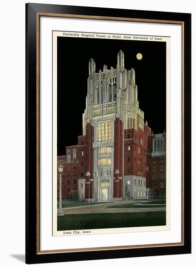 University Hospital Tower, Iowa City-null-Framed Art Print