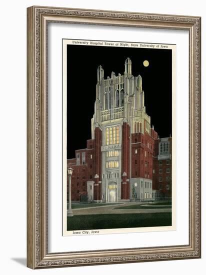 University Hospital Tower, Iowa City-null-Framed Art Print