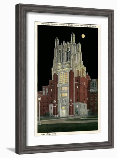 University Hospital Tower, Iowa City-null-Framed Art Print