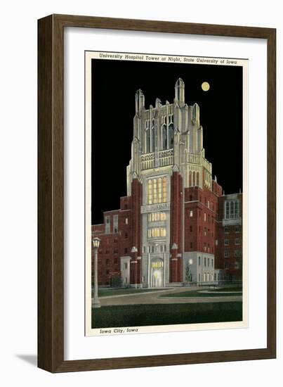 University Hospital Tower, Iowa City-null-Framed Art Print