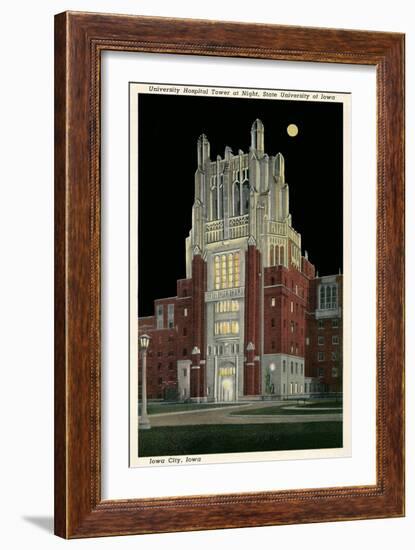 University Hospital Tower, Iowa City-null-Framed Art Print