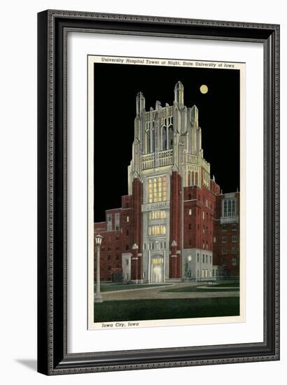 University Hospital Tower, Iowa City-null-Framed Art Print