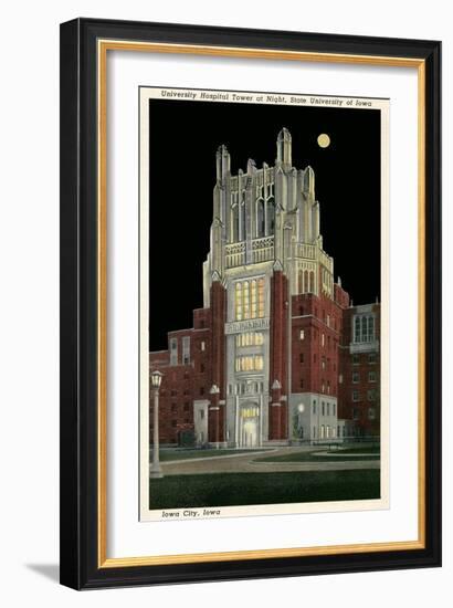 University Hospital Tower, Iowa City-null-Framed Art Print