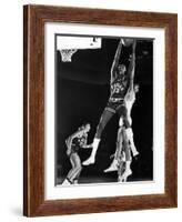 University of Kansas Basketball Star Wilt Chamberlain Playing in a Game-George Silk-Framed Premium Photographic Print