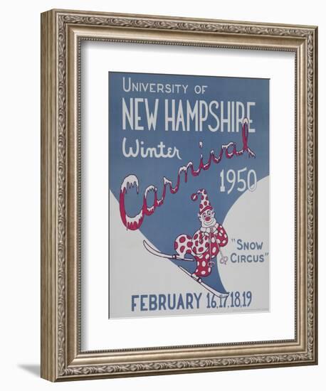 University of New Hampshire Winter Carnival Poster-null-Framed Giclee Print