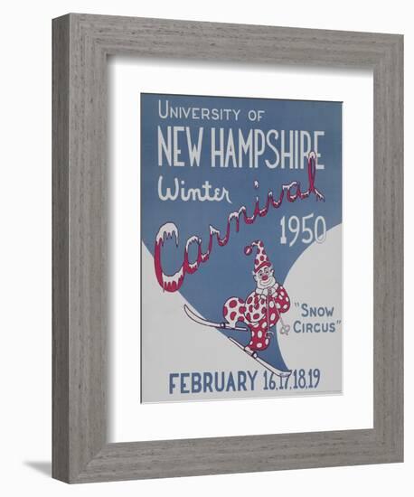 University of New Hampshire Winter Carnival Poster-null-Framed Giclee Print